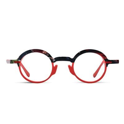 Jeremy Red Round Glasses