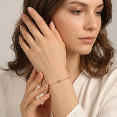 "Signature Éternelle" Bracelet à Initiales Personnalisé