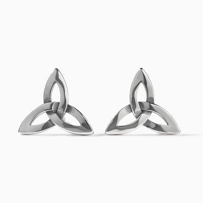 Jeulia "Celtic Knot" Sterling Silver Earrings
