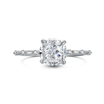 Jeulia Classic Round Cut Sterling Silver Ring