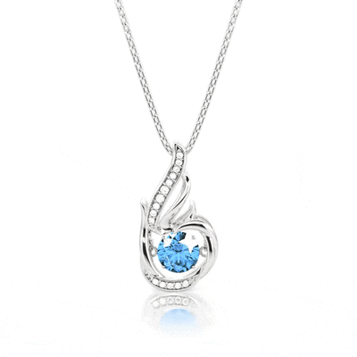 Jeulia Eternal Flame Necklace with Dancing Stone