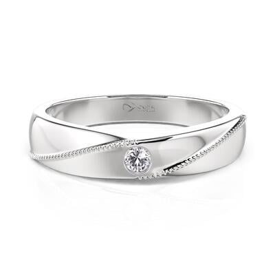 Jeulia Classic Reverse Tapered Wedding Band for Men