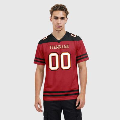 アメリカンフットボール Tシャツ レッド  名前 チーム名 ロゴ 番号入り ゲーム着 パーソナライズ対応 ユニセックス