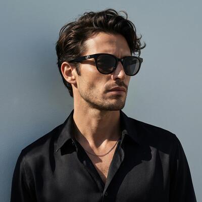 Ella Black Round Sunglasses