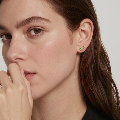 "Peace Anthem" Round Cut Earrings