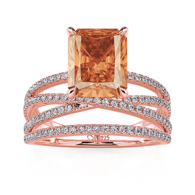 Jeulia Crossover Stellar Orbit Inspired Radiant Cut Engagement Ring