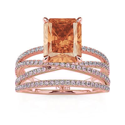 Jeulia Crossover Stellar Orbit Inspired Radiant Cut Engagement Ring