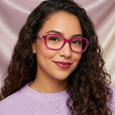 Congre Pink Rectangle Glasses