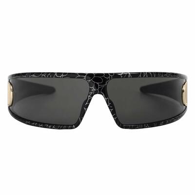 Eveline Black Rectangle Sunglasses