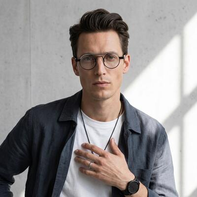 Harrima Black Aviator Glasses
