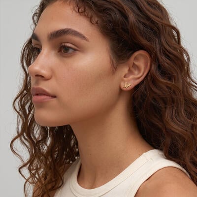 "Flèche des amoureux" Boucles d'oreilles climber taille cœur