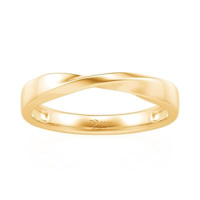 Jeulia Simple Twisted Gold Wedding Band for Men