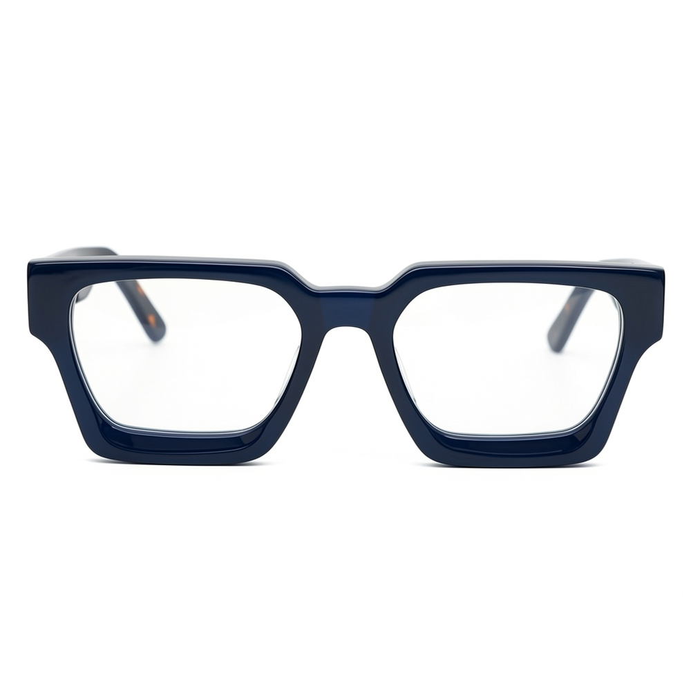Myers Blue Square Glasses