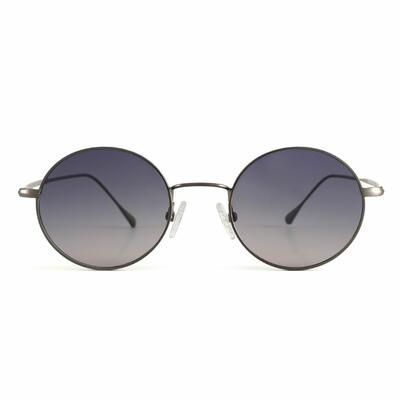 Benson Lunettes de soleil Rondes Grises