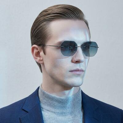 Funk Lunettes de soleil Géométriques Grises