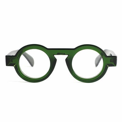 Meroy Green Round Glasses