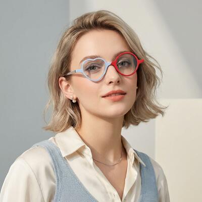 Jeremy Red Round Glasses