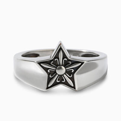 Jeulia "Royal Star" Sterling Silver Ring
