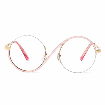 Hilary Pink Round Glasses