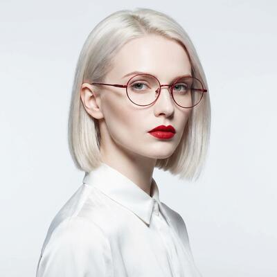 Robin Red Round Glasses