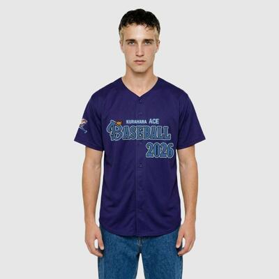 ベースボール ジャージ ネイビー 横浜インスパイア 名前 チーム名 ロゴ 番号入り カスタマイズ 男女兼用