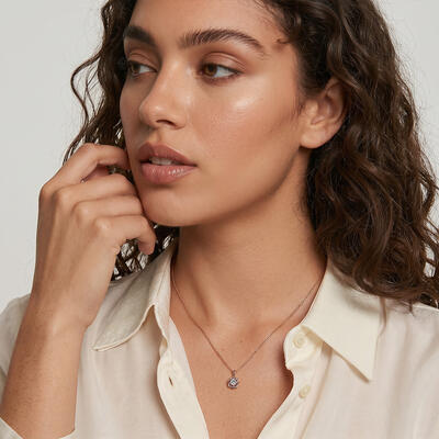 "Ma bien-aimée" Collier floral taille ronde