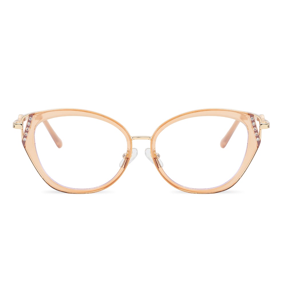 Beth Champagne Cat Eye Glasses