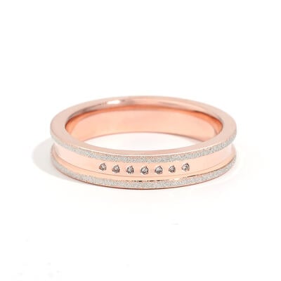 Jeulia "My Promise" Round Cut Sterling Silver Women's Band