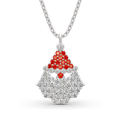 Jeulia "Santa Claus" Sterling Silver Necklace