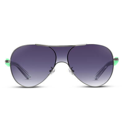 Jeulia "Chic Shield" Pilot Grey Gradient Oversize Unisex Sunglasses