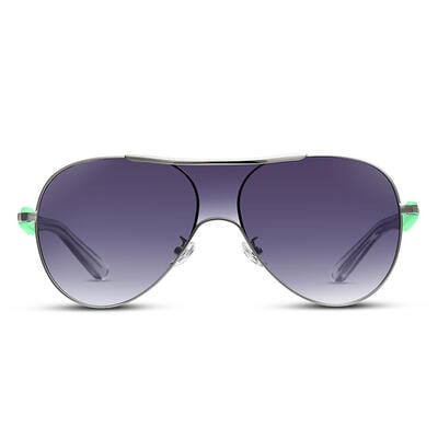 Jeulia "Chic Shield" Pilot Grey Gradient Oversize Unisex Sunglasses