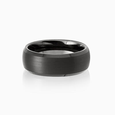 "Endless Story" 8mm Satin Finish Tungsten Carbide Men's Wedding Ring