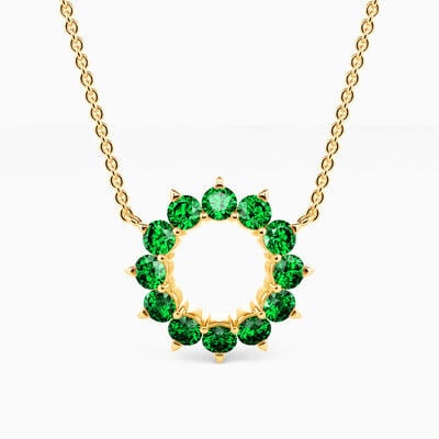"Halo of the Grace" Round Cut Cluster Necklace