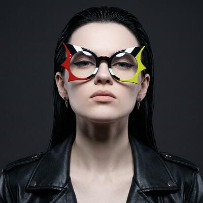 Tess Multicolor Geometric Glasses