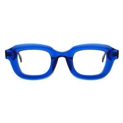Lorraine Lunettes Carrées Bleues
