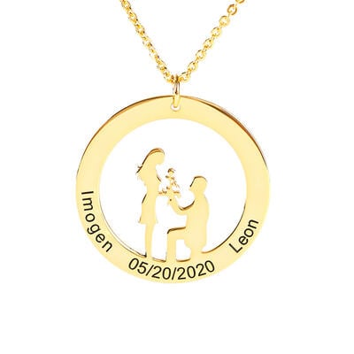 Jeulia Collier pour Couple en Argent Sterling Personnalisé