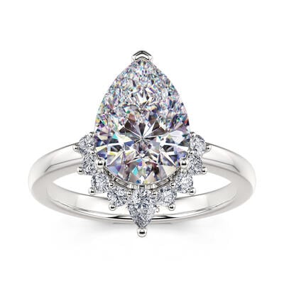 Jeulia Pear Cut Sterling Silver Ring