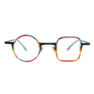 Augu Multicolor Square Round Glasses