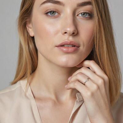 "My World" Stackable Dainty Ring