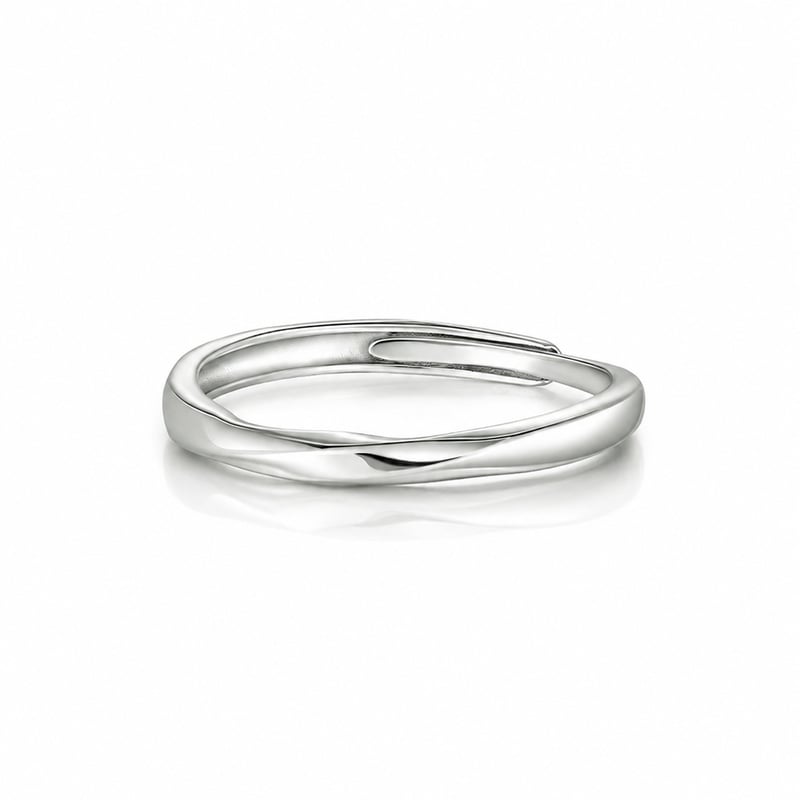 Jeulia Minimalistischer Twist verstellbarer offener Ring für Damen