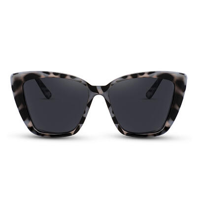 Jeulia "Rockstar" Cat Eye Black Tortoise Polarized Unisex Sunglasses