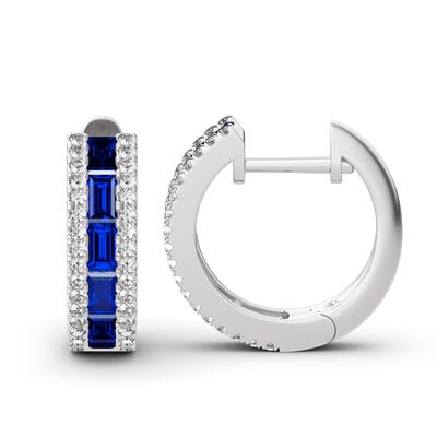 Jeulia Classic Sterling Silver Hoop Earrings