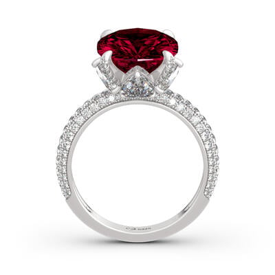 Jeulia Classic Cushion Cut Sterling Silver Ring