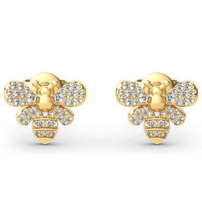 Jeulia Bee Design Sterling Silver Earrings