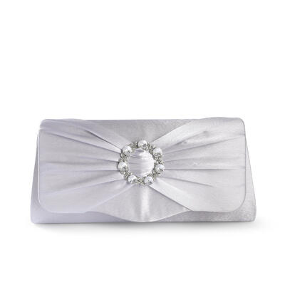 Jeulia Elegant Evening Purse Brooch Glitter Envelope Flap Clutch Handbag