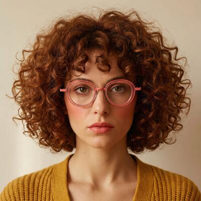 Zenob Lunettes Ovales Roses