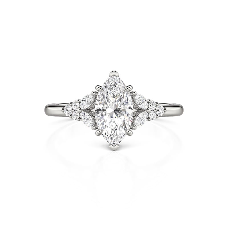 Jeulia Butterfly Cluster Marquise Engagement Ring