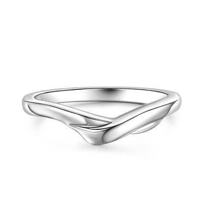 Jeulia Anillo de Boda de Plata para Hombres Diseño Simple Elegante