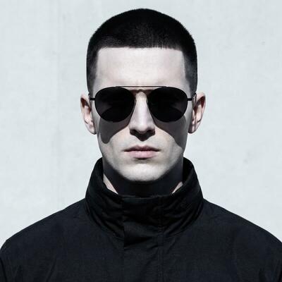 Haley Black Aviator Sunglasses