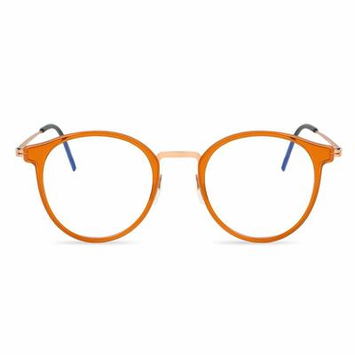 Clementine Orange Round Glasses